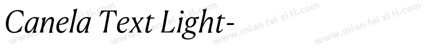Canela Text Light字体转换